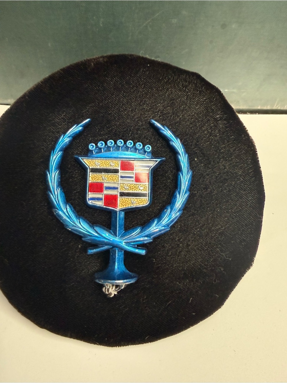 1980s Cadillac Hood Ornament Blue